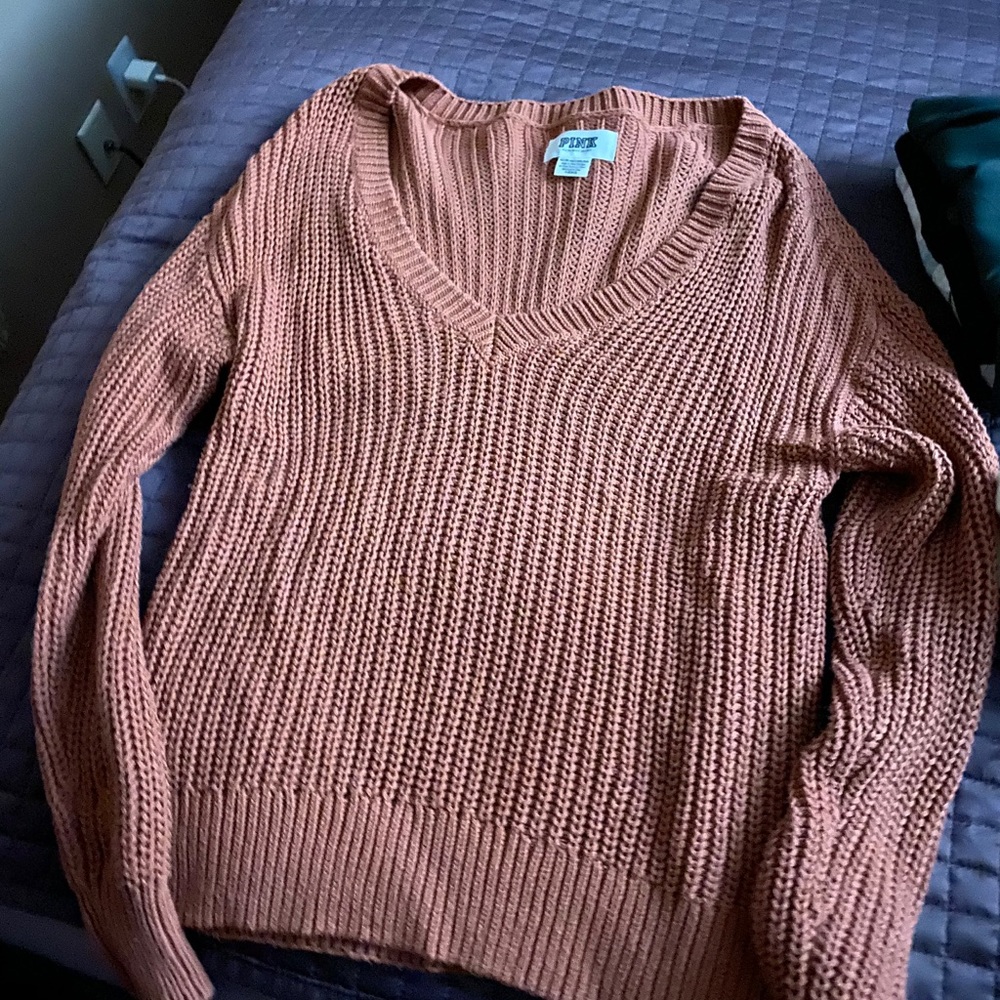 LOVE PINK sweater burnt orange